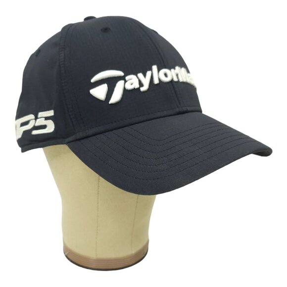 TaylorMade Tour Radar SIM TP5 Stealth Golf Adjustable Strapback Cap Black Hat - Picture 2 of 14